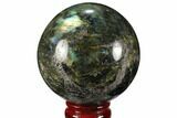 Bargain, Flashy, Polished Labradorite Sphere - Great Color Play #99389-1